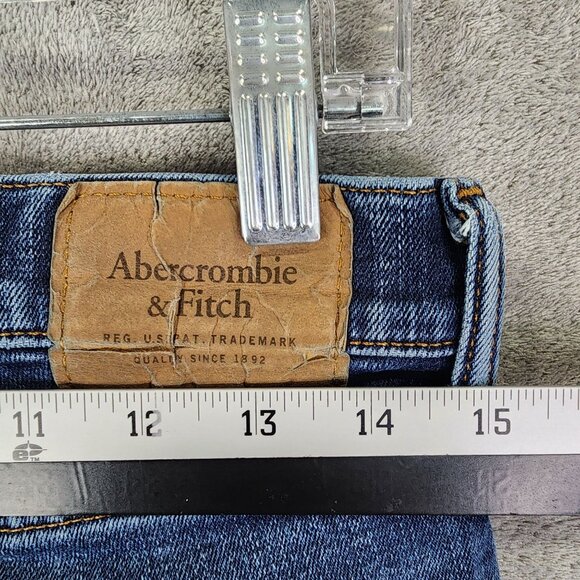 Mens Abercrombie & Fitch Skinny Jeans Blue Denim Stretch Size 29x30 - Picture 7 of 10
